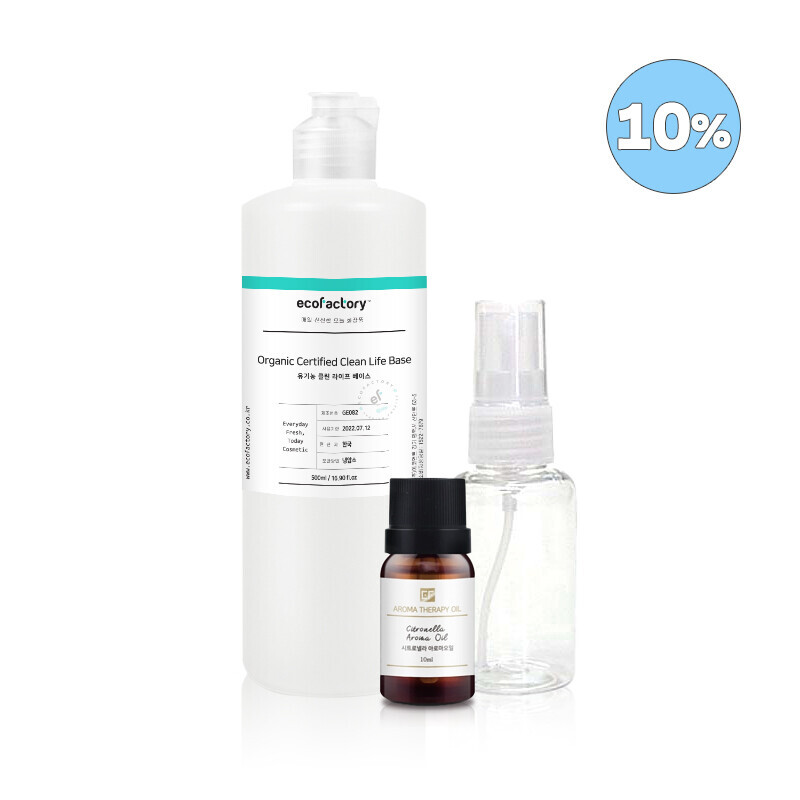 <font color=#4aada8><b>★SALE★</b></font><br/>클린 라이프 베이스 70 500ml+시트로넬라 아로마 오일 10ml + 스프레이 50ml